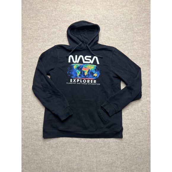 Old Navy NASA Explorer Black Long Sleeve Hoodie Large Tall - Picture 1 of 7